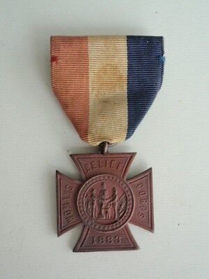 USA 1883 RELIEF CORPS MEDAL. RARE. VF+