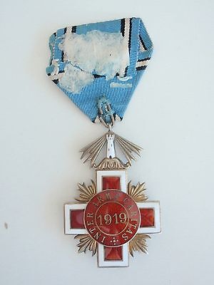 ESTONIA RED CROSS ORDER 3RD CLASS. SILVER/GILT. RARE VF+