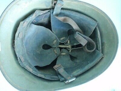 ROMANIA KINGDOM 1930'S ISSUE KING CAROL II COMBAT HELMET. MISSING EMBL