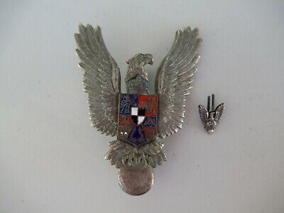 罗马尼亚王国 1938 年飞行员徽章，带微型。稀有的！！