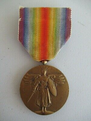 美国第一次世界大战胜利奖章，带“圆形”闭合装置。