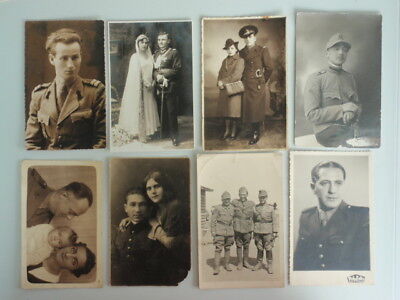 罗马尼亚王国 8 张不同的军事照片。原来的。勋章
