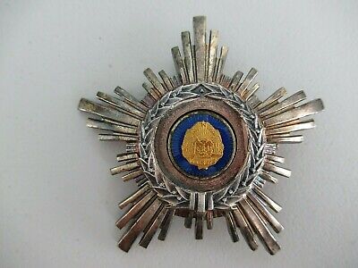 ROMANIA RSR ORDER OF THE STAR 4TH CLASS. TYPE 4. RARE VF+. 2