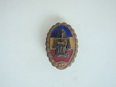 ROMANIA KINGDOM REGIMENT BADGE BUTTON MINIATURE MEDAL. NUMBERED. VERY