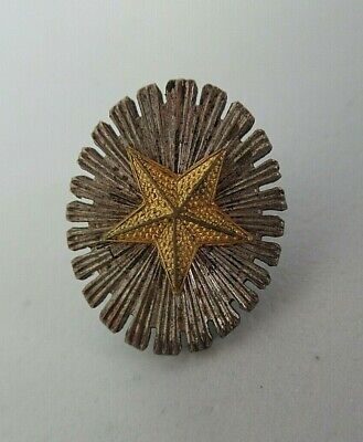 ROMANIA KINGDOM WWI GENERAL'S KEPI HAT BADGE MINIATURE SCREWBACK. MEDA