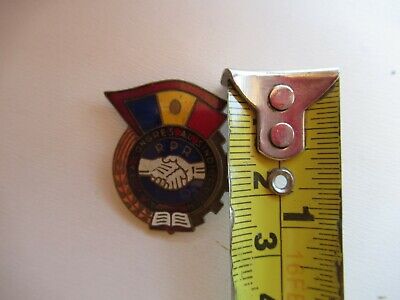 ROMANIA SOCIALIST RPR 4TH WORKERS SINDICATE CONGRESS BADGE MEDAL. RARE