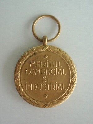 ROMANIA KINGDOM COMMERCE AND INDUSTRY MEDAL 1ST CLASS. MISSING RIBBON.