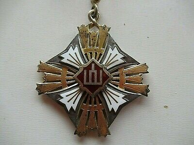 LITHUANIA ORDER OF THE GEDIMUS 3RD CLASS. TYPE 1, ENAMEL BOTH SIDES. R