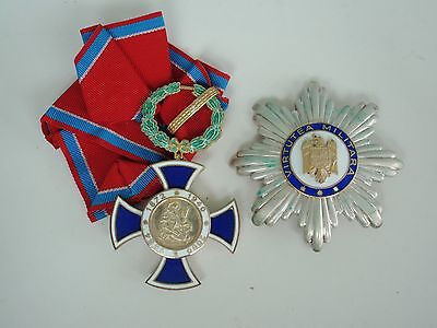 ROMANIA MILITARY BRAVERY ORDER GRAND OFFICER SET. SILVER/HALLMARKED/NU