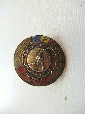 ROMANIA SOCIALIST RPR SPORTS CATAGORY I BADGE MEDAL. NUMBERED. RARE. V