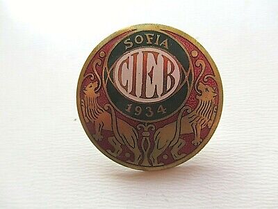 BULGARIA KINGDOM 1934 SOFIA BADGE MEDAL.MARKED.  VF+