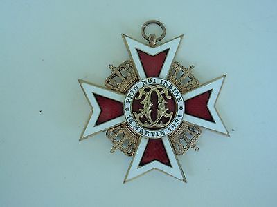 ROMANIA KINGDOM CROWN ORDER GRAND CROSS BADGE W/O SWORDS. 1932 TYPE. V