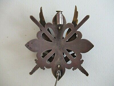ROMANIA KINGDOM SCOUT OFFICER'S REGIMENT BADGE. SILVER/MARKED CAROL II