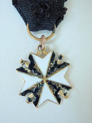 GERMANY IMPERIAL ORDER OF JOHANNITER MINIATURE. MADE IN GOLD. RARE. VF