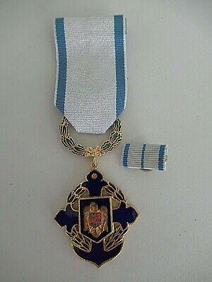 ROMANIA ORDER OF NAVAL BRAVERY 2000 OFFICER GRADE W/O SWORDS. SILVER.