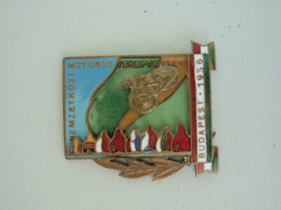 HUNGARY 1936 MOTOR SPORT BADGE. MEDAL. MISSING REVERSE PIN. RARE!!