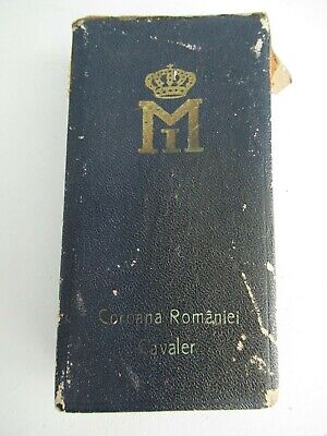 ROMANIA KINGDOM CROWN ORDER KNIGHT GRADE W/ SWORDS. TYPE 2. CASED.