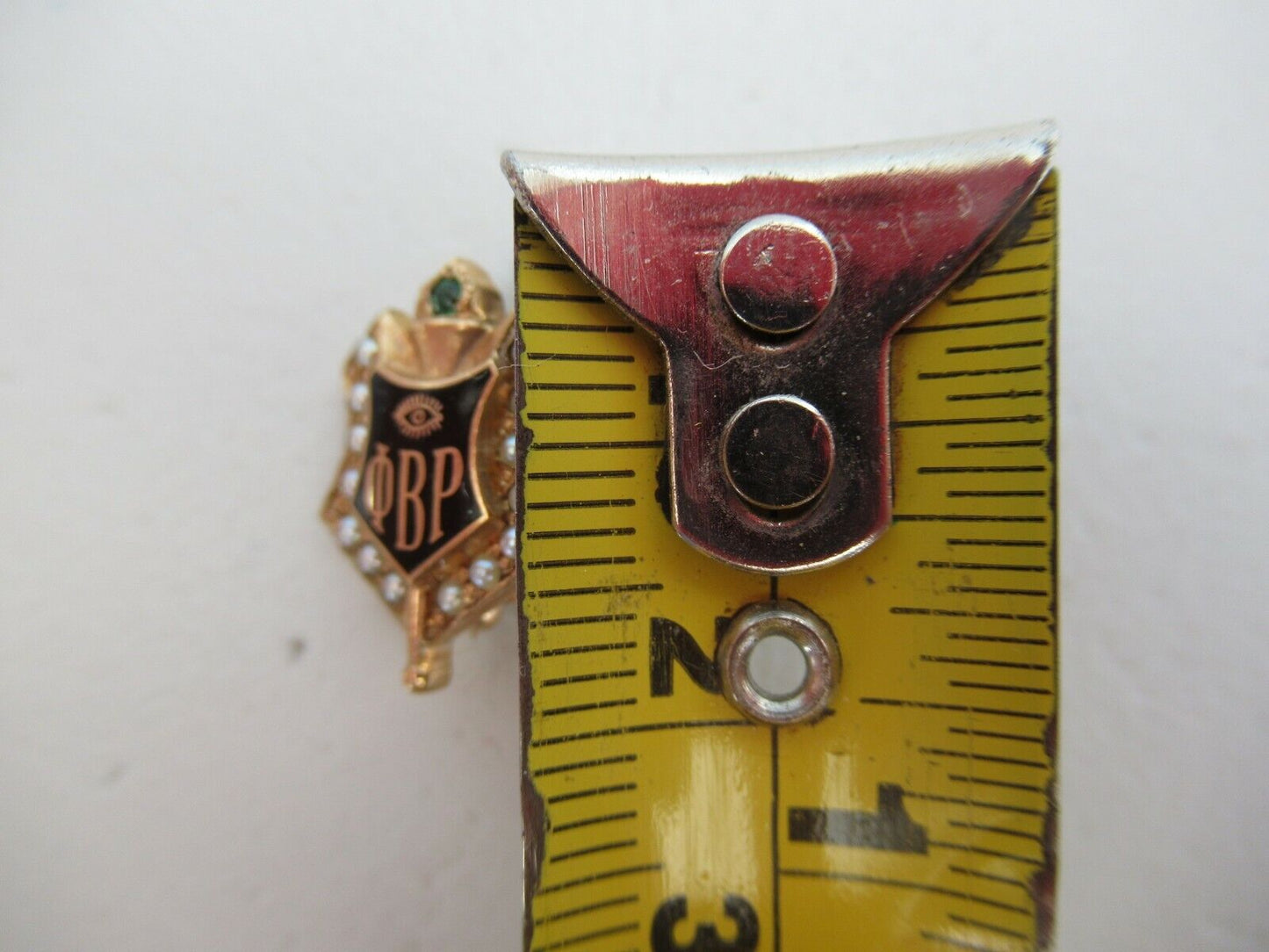 USA FRATERNITY PIN PHI BETA RHO. MADE IN GOLD 10K. RUBY. NAMED. MARKED