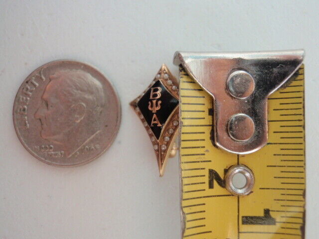 USA FRATERNITY PIN TAU BETA PSI ALPHA. MADE IN GOLD 10K. NAMED. MARKED