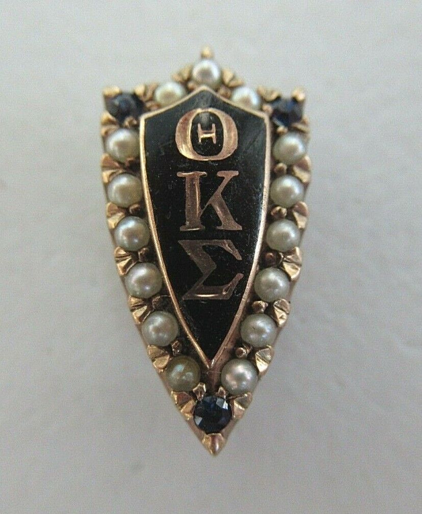 美国兄弟会 PIN THETA KAPPA SIGMA。黄金制造。红宝石。命名。 147