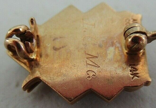 USA FRATERNITY SWEETHEART PIN AC. MADE IN GOLD 14K. NAMED. MARKED. 167