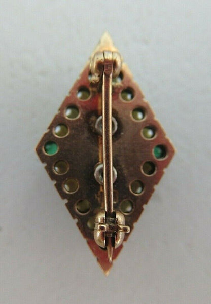 USA FRATERNITY PIN GAMMA SIGMA. MADE IN GOLD 10K. RUBIES. 1591