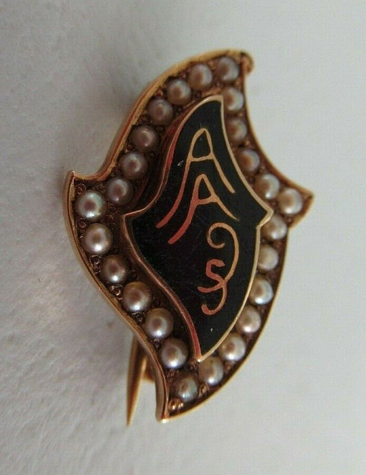 USA FRATERNITY PIN ALPHA ALPHA. MADE IN GOLD. VERY EARLY MODEL. 1437