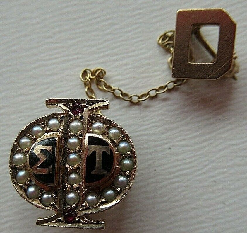 USA FRATERNITY PIN PHI SIGMA TAU. MADE IN GOLD 10K.1285
