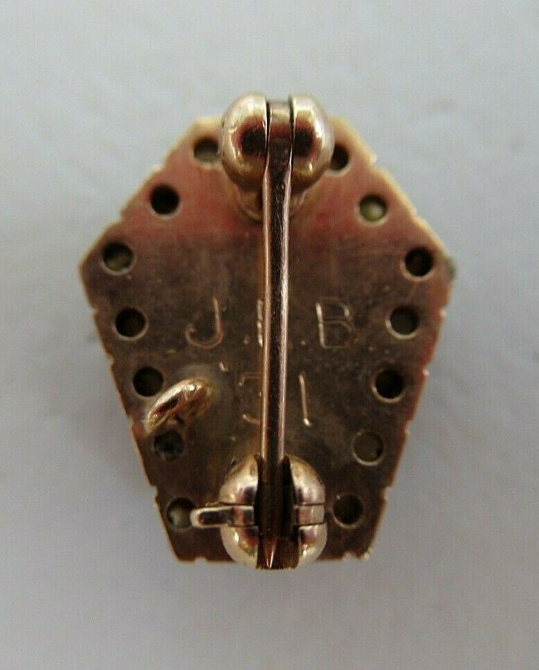 USA FRATERNITY PIN PI PHI OMEGA. MADE IN GOLD. 1931.NAMED. 1701