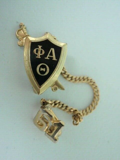 USA FRATERNITY PIN PHI THETA ALPHA. MARKED. RARE! 498