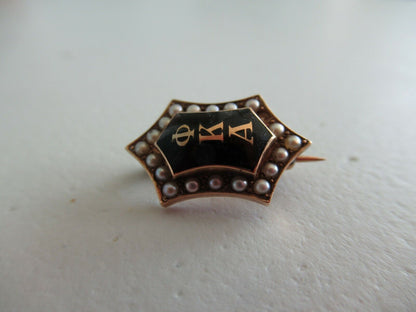 USA FRATERNITY PIN PHI KAPPA ALPHA. MADE IN GOLD. NAMED. 864