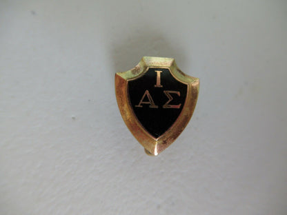 USA FRATERNITY PIN IOTA ALPHA SIGMA. MADE IN GOLD. 967