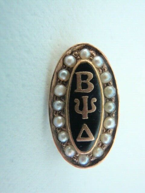 USA FRATERNITY PIN BETA PSI DELTA. MADE IN GOLD 14K. NAMED. 456