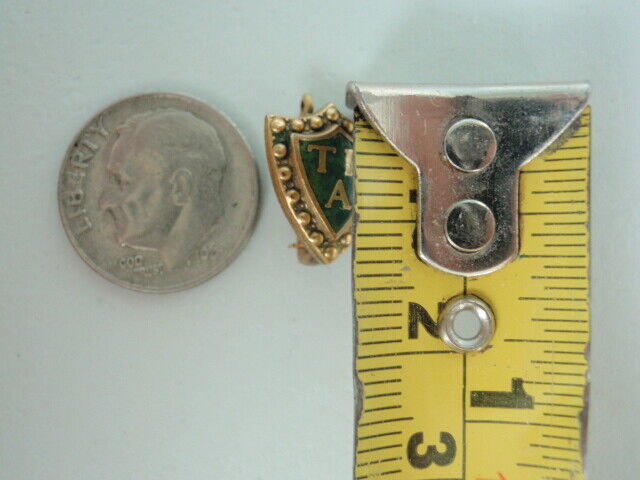 USA FRATERNITY PIN TAU ALPHA GAMMA. MADE IN GOLD 10K. RARE! 506