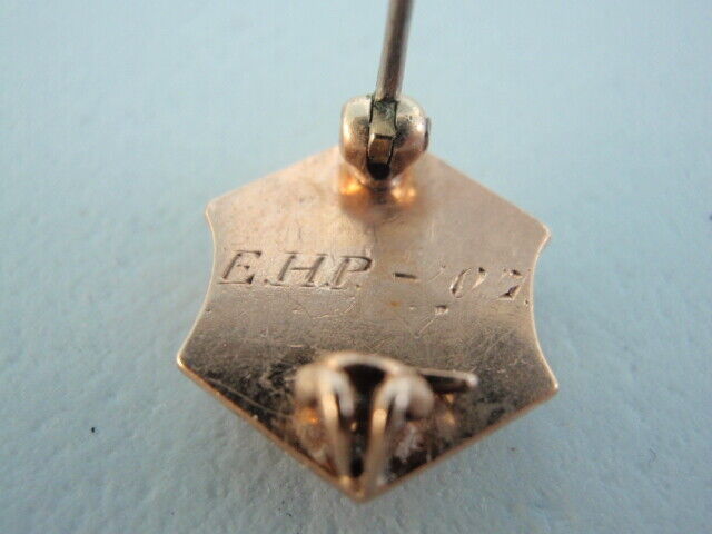 美国兄弟会 PIN SIGMA KAPPA UPSILON 。黄金制造。珍珠。 1907.N