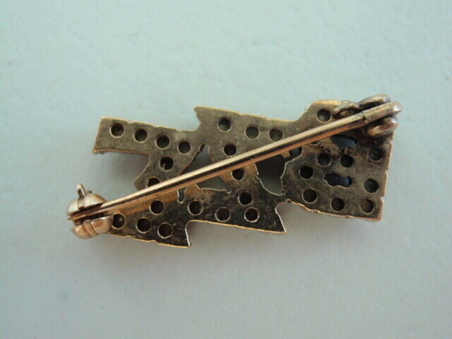 USA FRATERNITY PIN BETA ZETA SIGMA. MADE IN GOLD. 622