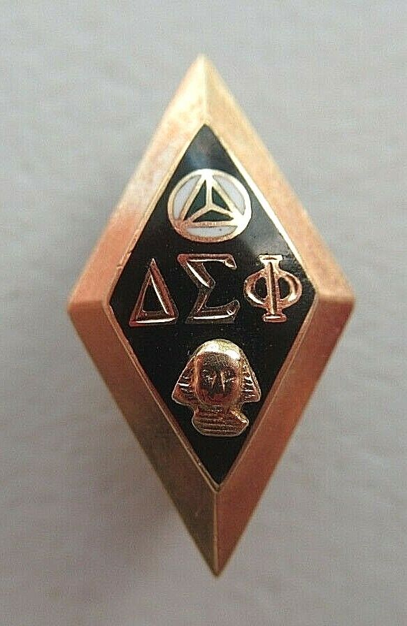USA FRATERNITY PIN DELTA SIGMA PHI. MADE IN GOLD. NUMBERED. NAMED. 115
