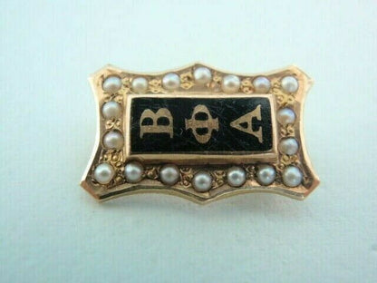 美国兄弟会 PIN BETA PHI ALPHA。 14K 金制成。珍珠。已标记。 4