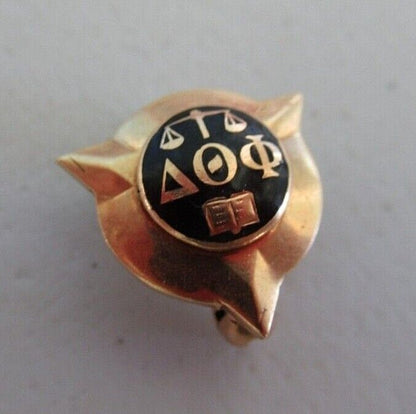 USA FRATERNITY PIN DELTA THETA PHI. MADE IN GOLD. MARKED. 1829