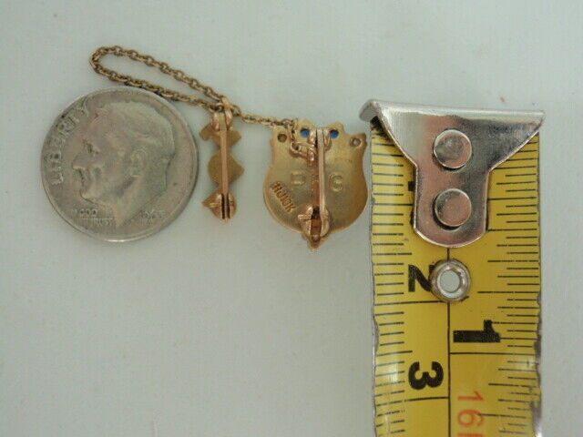 USA FRATERNITY PIN HI SIGMA HI. MADE IN GOLD. NAMED. MARKED. 535
