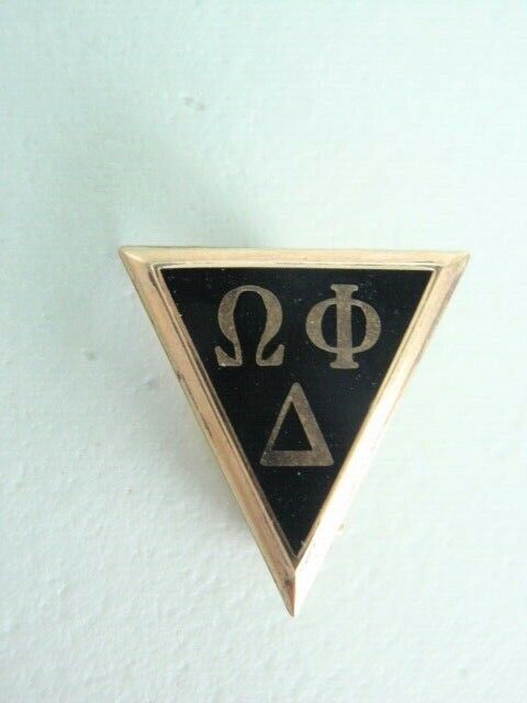 USA FRATERNITY PIN PI OMEGA PHI DELTA. GOLD FILLED. NUMBERED #187! MAR