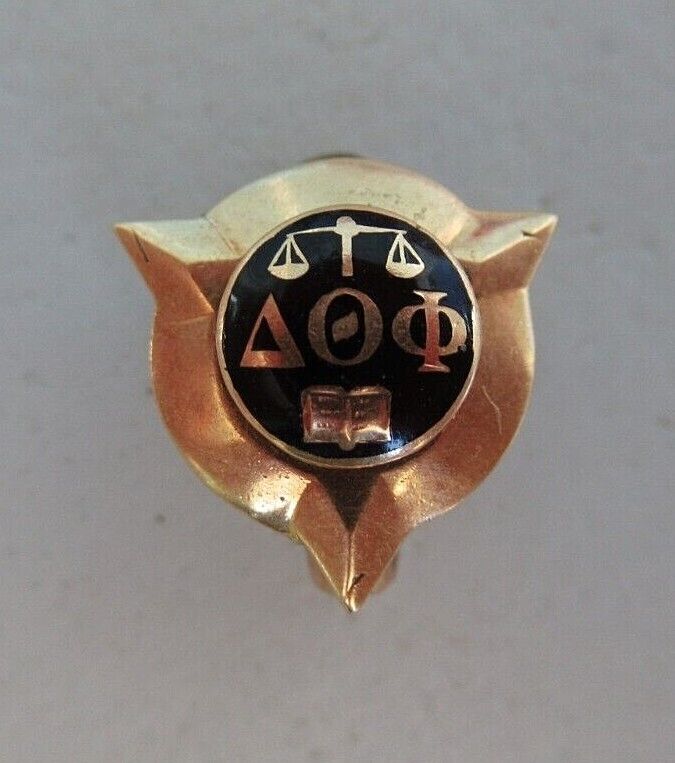 USA FRATERNITY PIN DELTA THETA PHI. MADE IN GOLD. MARKED. 1829