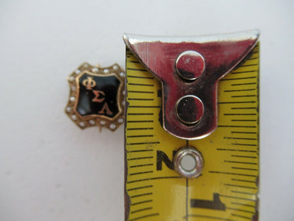 USA FRATERNITY PIN PHI SIGMA LAMBDA. MADE IN GOLD. NAMED. 1619