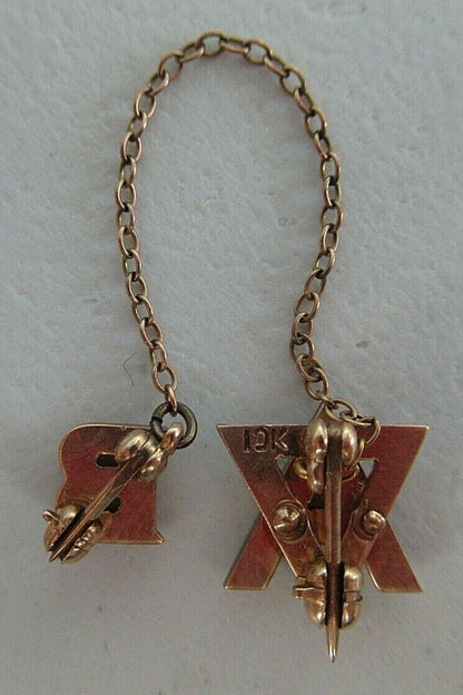 USA FRATERNITY PIN ALPHA DELTA. MADE IN GOLD 10K. 1418