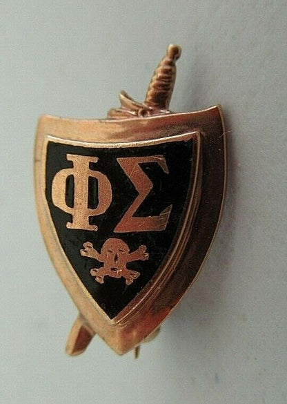 USA FRATERNITY PIN PHI SIGMA. MADE IN GOLD. MARKED 1347