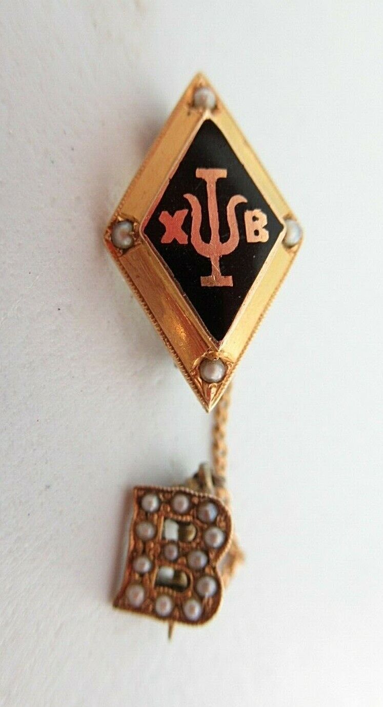 USA FRATERNITY PIN CHI PSI BETA. MADE IN GOLD 10K. 1554