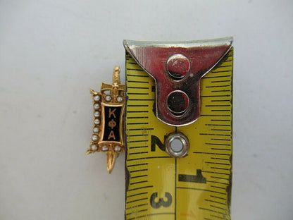 USA FRATERNITY PIN KAPPA PHI ALPHA. MADE IN GOLD 14K. NAMED. 1768