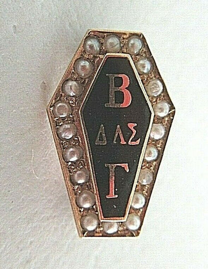 USA FRATERNITY PIN BETA GAMMA. MADE IN GOLD 14K. 1008