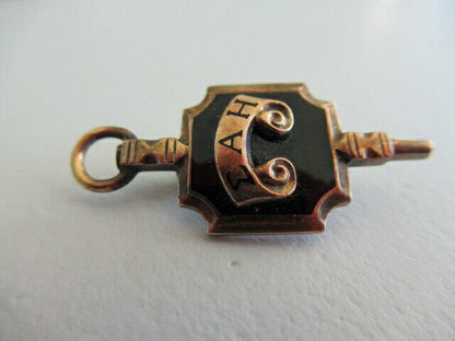 USA FRATERNITY KEY PIN SIGMA ALPHA ETA. MADE IN GOLD. NAMED. MARKED. 7