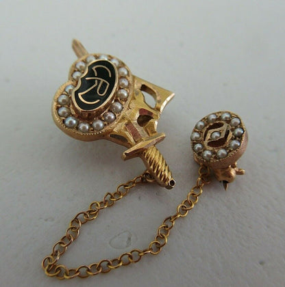 USA FRATERNITY SWEETHEART PIN. MADE IN GOLD. MARKED. 1662